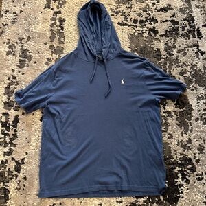 Ralph Lauren Blue T Shirt Hoodie - Size L